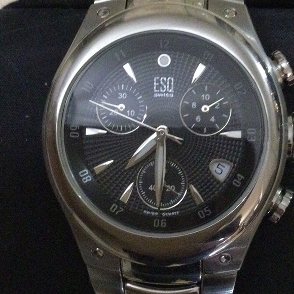 ESQ Unisex Chronograph Swiss E5262 Watch Stainless Steel Excellent Condition - Picture 4 of 10